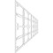 Ekena Millwork Set of Four Panels for 94 1/2"W x 24 1/4"H Englewood Fretwork Wainscot Wall Paneling WPKP12X01X47EWD - alternate 3